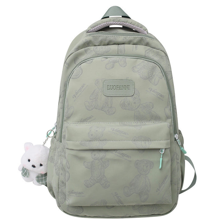 Backpack Made of Durable Nylon with Cute Bear Pattern Bowlift
