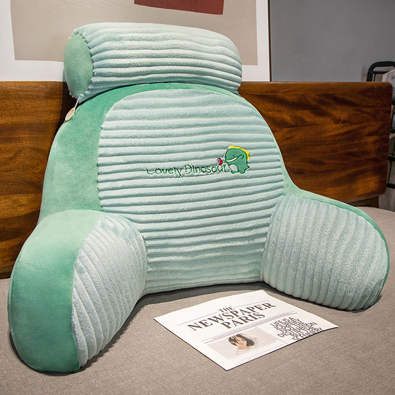 Plush back support pillow in toast design Bowlift