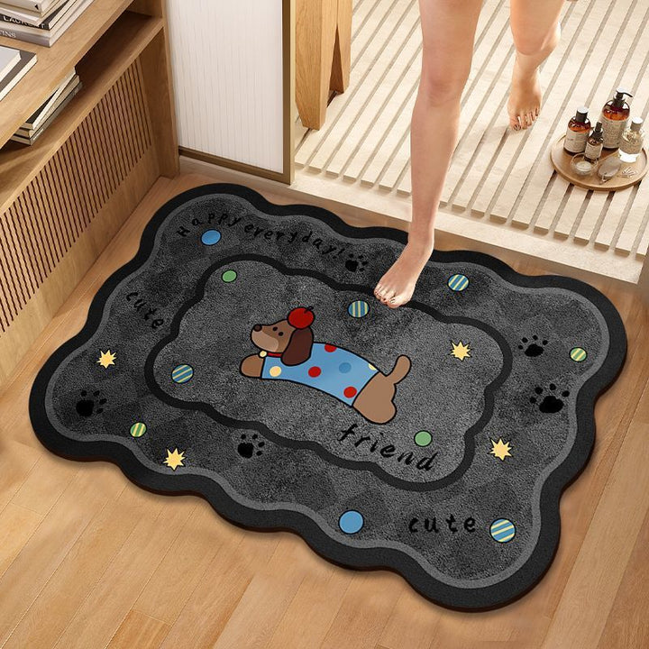 Playful Cat-Themed Bath Mat Bowlift