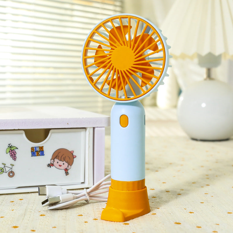 Women's Portable Mini Fan with Ergonomic Grip and USB Charging Function Bowlift
