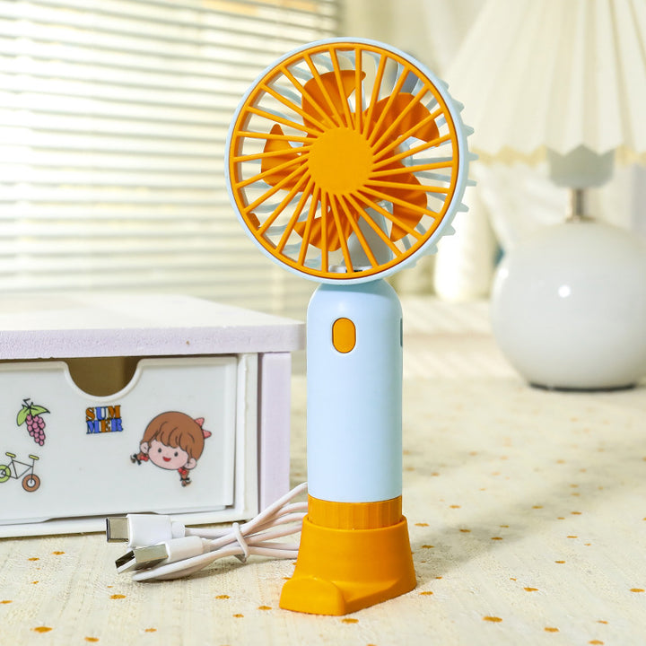 Women's Portable Mini Fan with Ergonomic Grip and USB Charging Function Bowlift