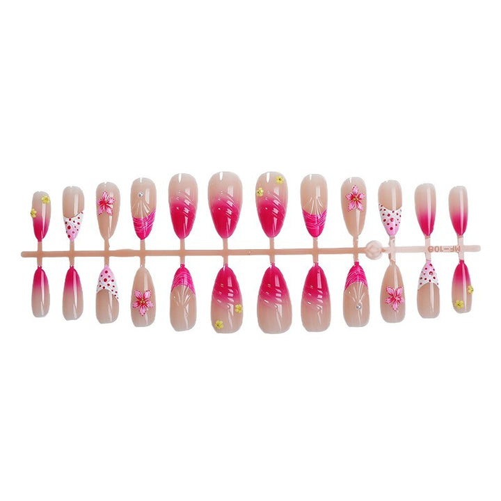 Artful nail tips with delicate floral embellishments Bowlift