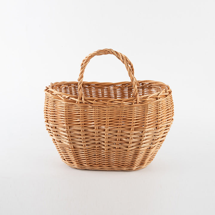 Storage basket made of natural wickerwork
