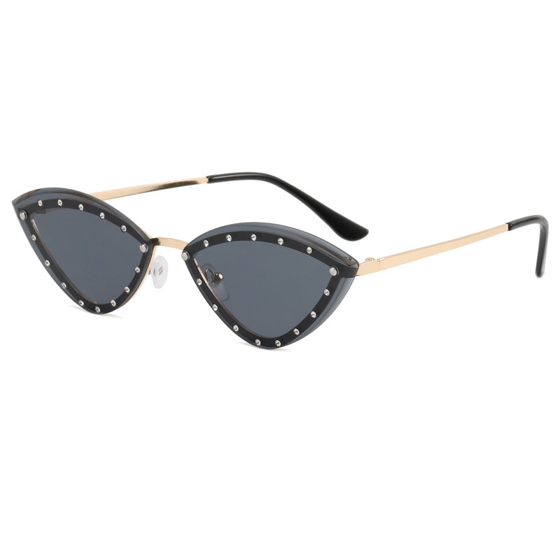 Women's Cat-Eye Sunglasses with Glitter Details Bowlift