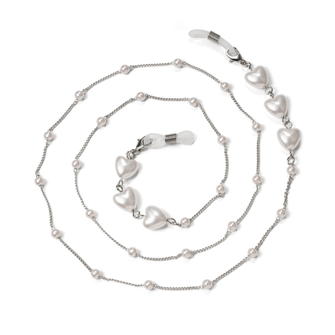 Elegant Heart-Shaped Pearl Chain Bowlift