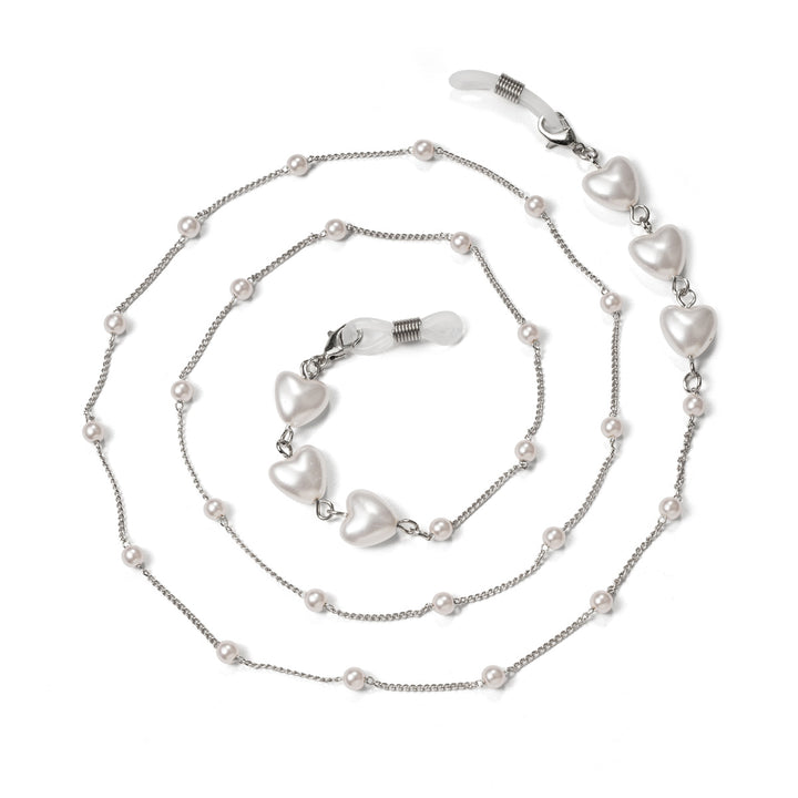 Elegant Heart-Shaped Pearl Chain Bowlift