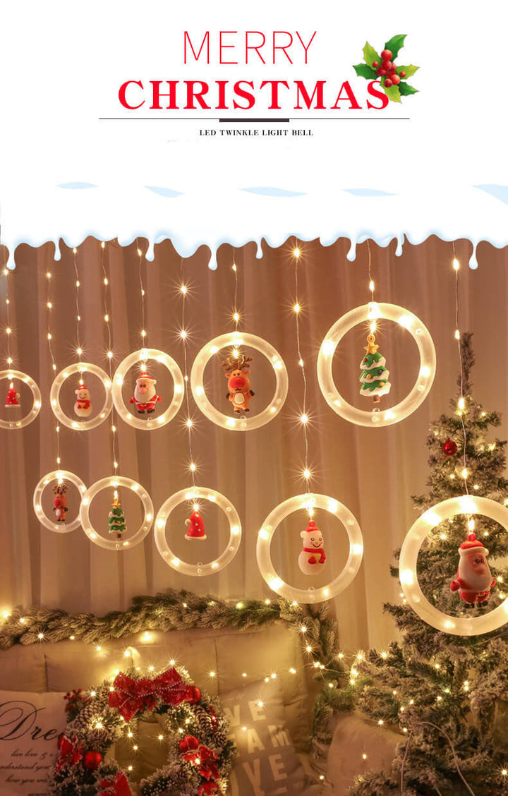 BowLift | Christmas Circle Doll Hanging Decoration 10 LED USB String Lights