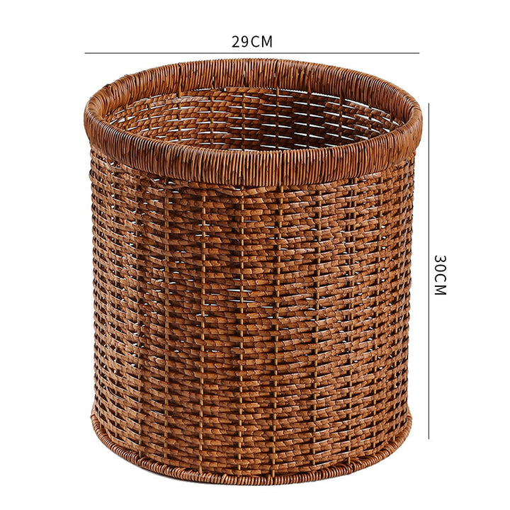 Handcrafted Natural Wicker Storage Bin Bowlift