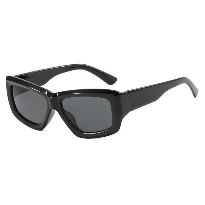 Women trendy square sunglasses with transparent frame and comfortable lenses Bowlift