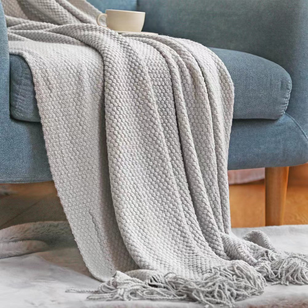 Ladies Cozy Waffle Texture Blanket Bowlift