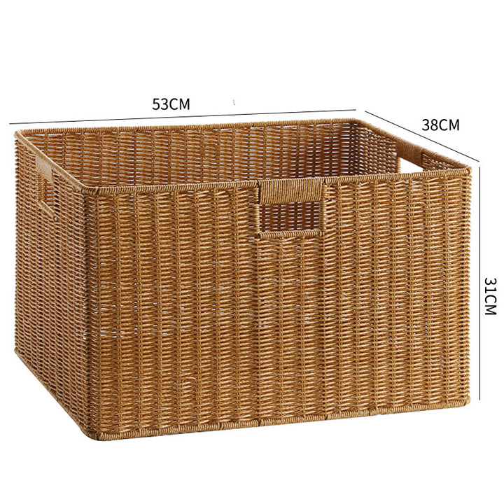 Handcrafted Rectangular Wicker Storage Bin Bowlift