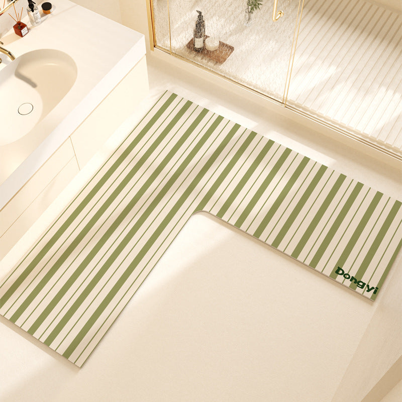 L-Shaped Soft Bath Mat Bowlift