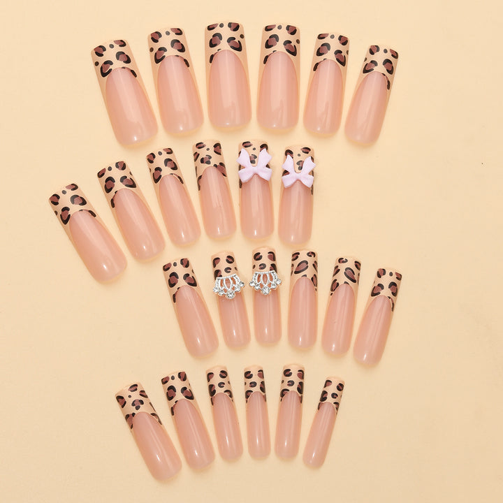 Animal Print Glam Press-On Nails Bowlift