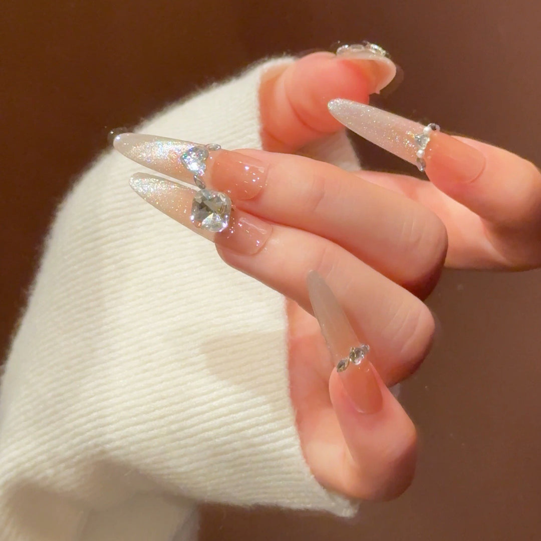 Glamorous Decorative Press-On Nail Extensions Bowlift