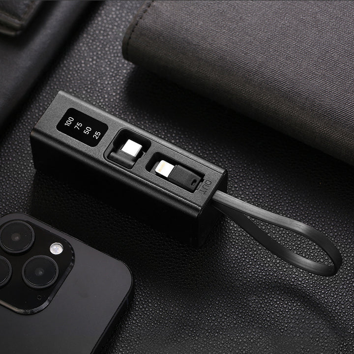 Multifunctional charger with integrated USB cable and LED display Bowlift
