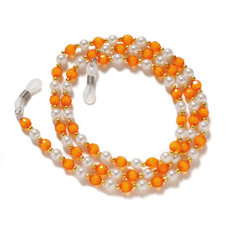 Elegant Pearl and Crystal Eyewear Chain Bowlift