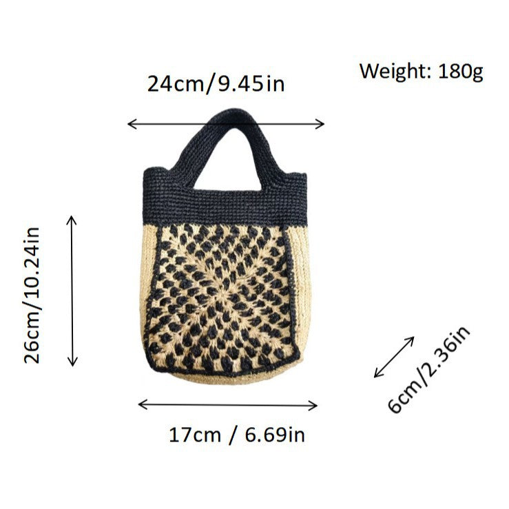 Handmade basket bag with traditional weaving pattern Bowlift