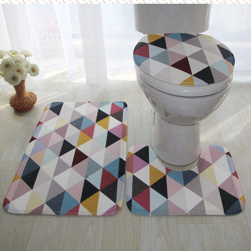 Artistic Bathroom Mat Set Bowlift