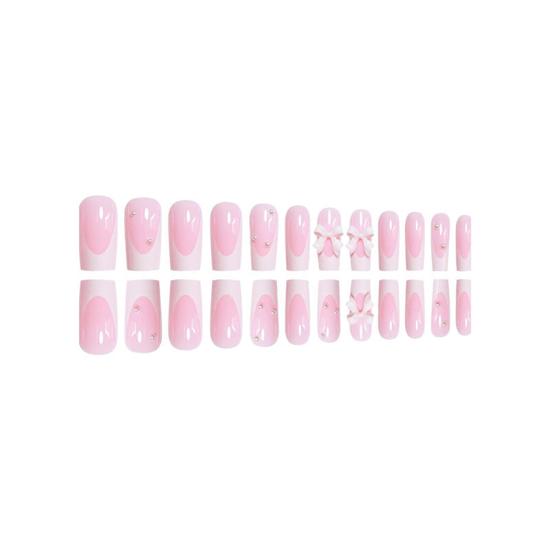 Decorative Press-On Nails with Bow Accents Bowlift