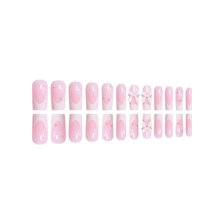 Decorative Press-On Nails with Bow Accents Bowlift