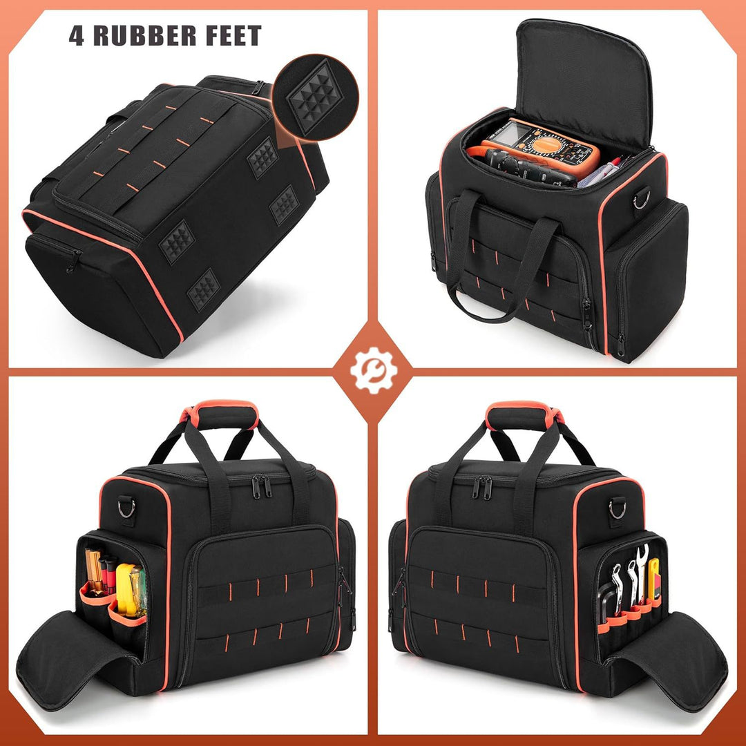 Multifunctional Tool Bag with Transparent Compartments Bowlift