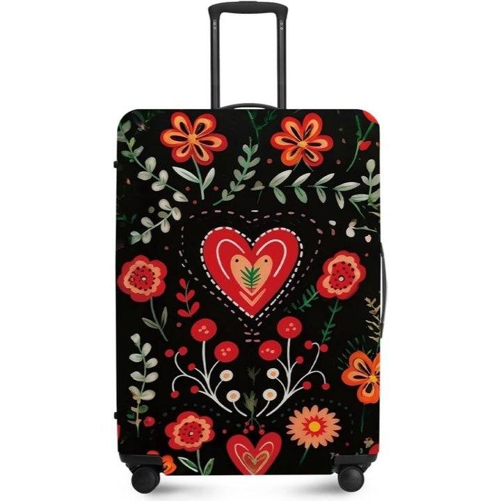 Unisex nan elastic suitcase cover with UV-resistant motif print and zip opening Bowlift