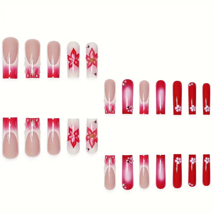 Floral Nail Art Extensions Bowlift