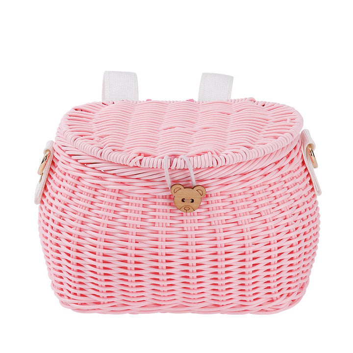 Cute Animal-Themed Woven Storage Basket Bowlift