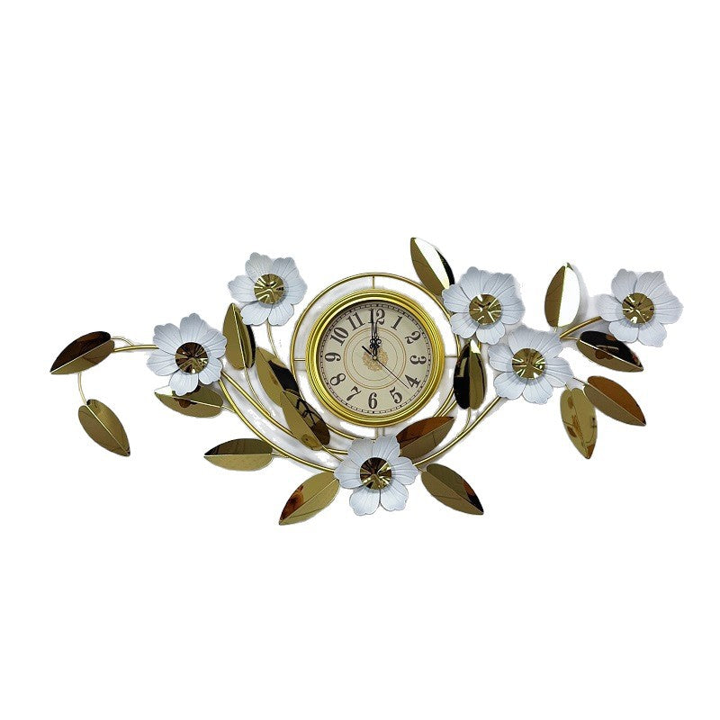 Floral Wall Clock Art Decor Bowlift