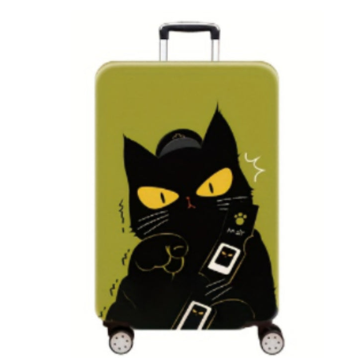 Women's Hard Shell Suitcase with Charming Cat Design Bowlift