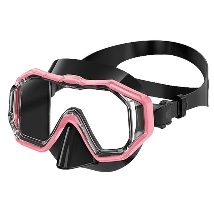 Diving mask with special field of vision and anti-fog technology Bowlift