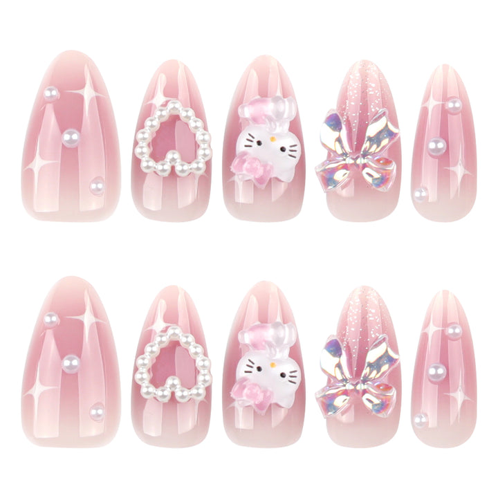 Artificial nail art with playful designs and 3D elements Bowlift
