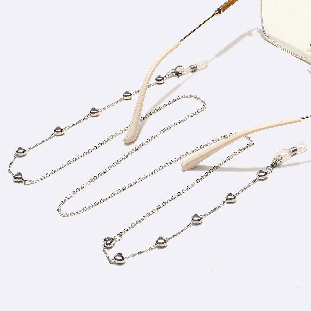 Heart-Embellished Eyewear Chain Bowlift
