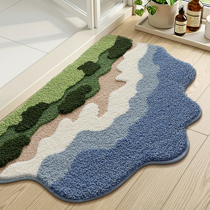 Floral Embellished Indoor Bath Mat Bowlift
