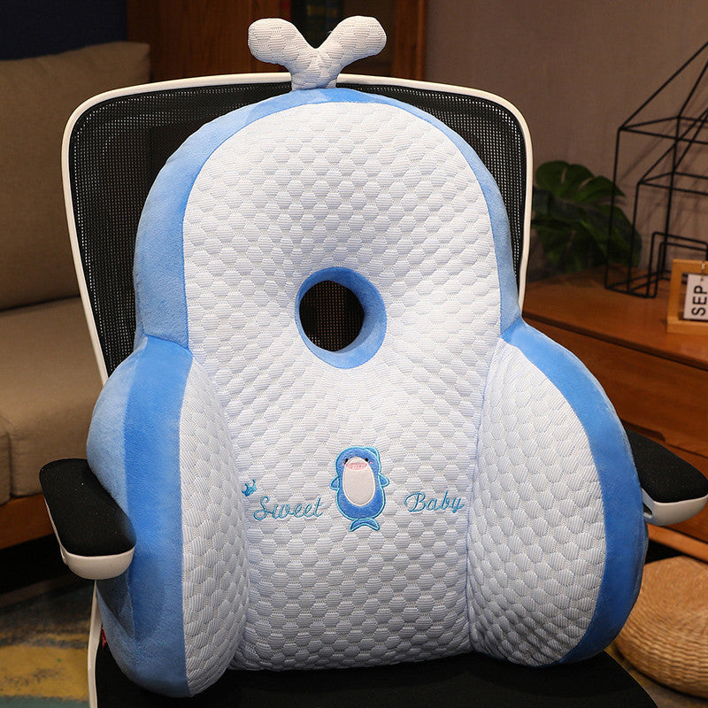 Ergonomic plush seat cushion with hole pattern Bowlift