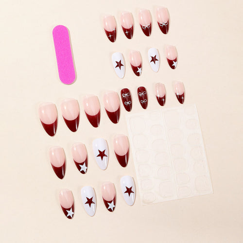 Glamorous Star-Accent Nail Art Extensions Bowlift