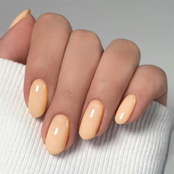 Premium Press-On Nail Set with Natural Finish Bowlift