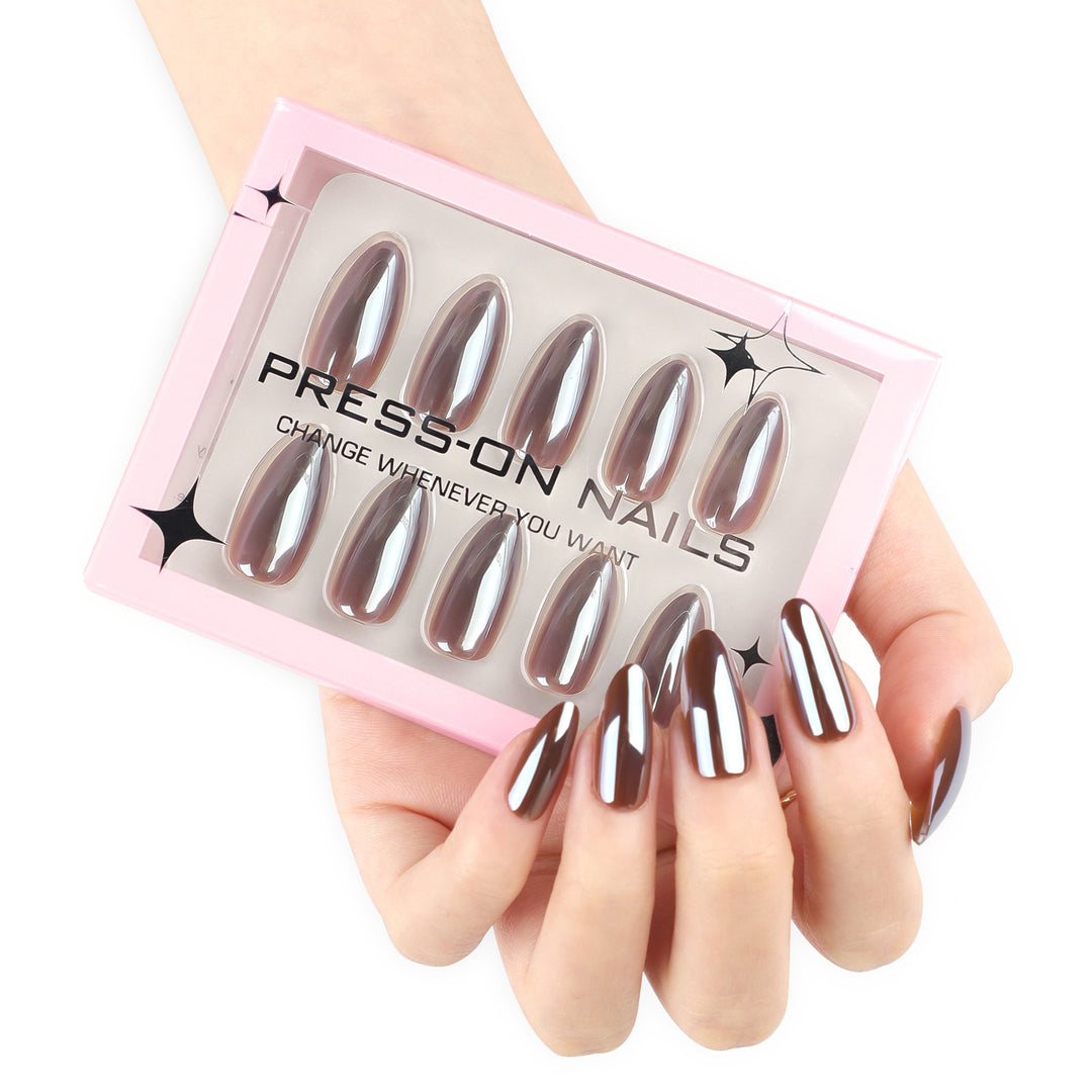 Artificial press-on nails with glossy finish Bowlift