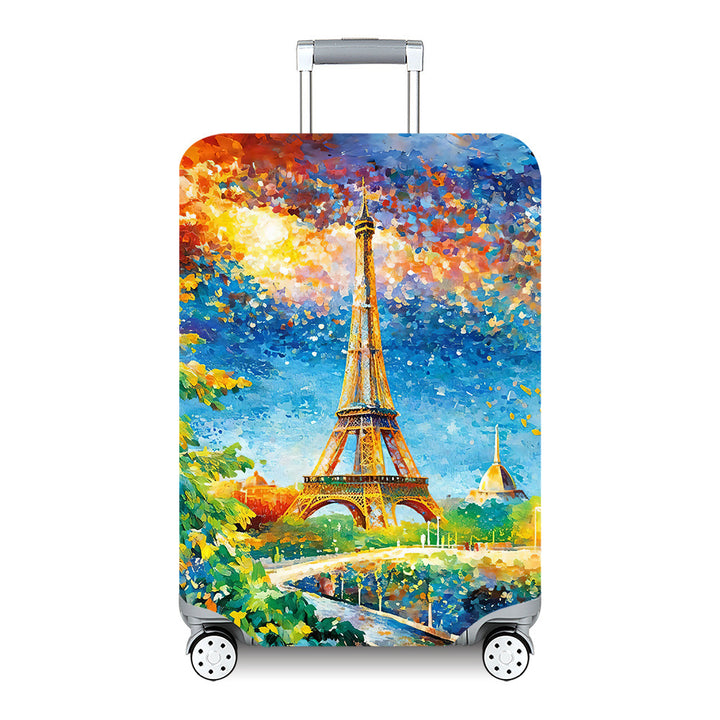 Unisex hard-shell travel suitcase with artistic landscape design Bowlift