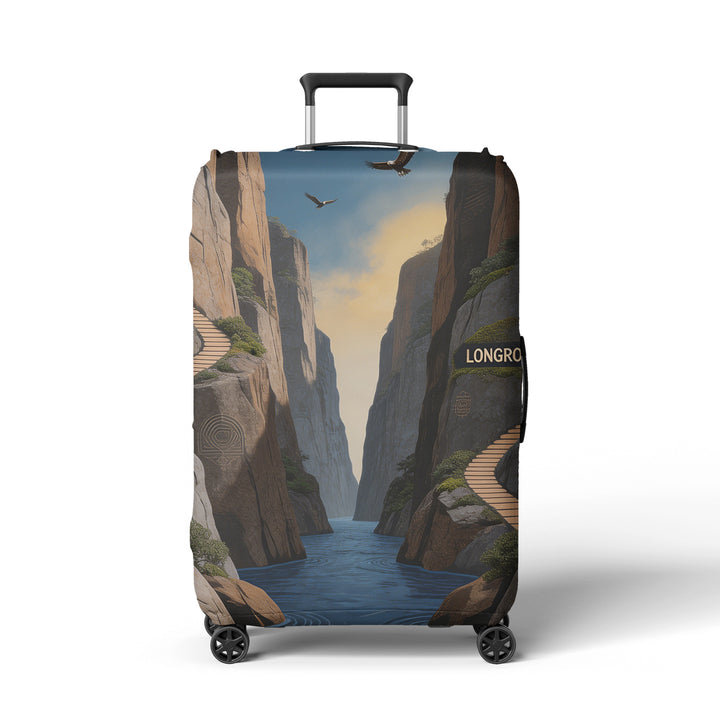 Women's suitcase cover with atmospheric landscape design Bowlift