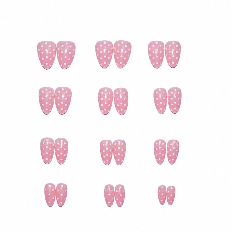 Artificial nails with dots Bowlift