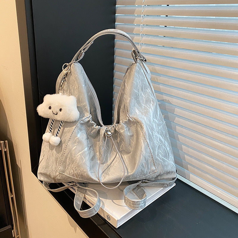 Crinkled Pouch Handbag Bowlift