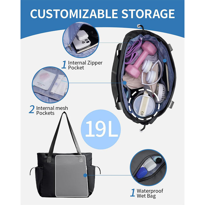 Versatile sports bag with separate yoga mat carrying compartment Bowlift