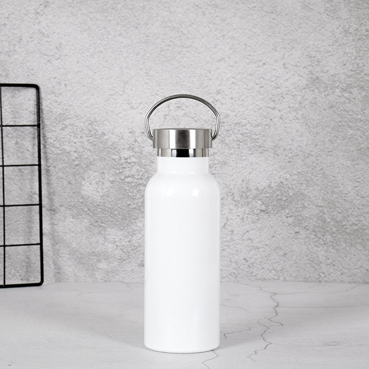 Women's Stainless Steel Water Bottle with Bamboo Lid and Carrying Handle Bowlift