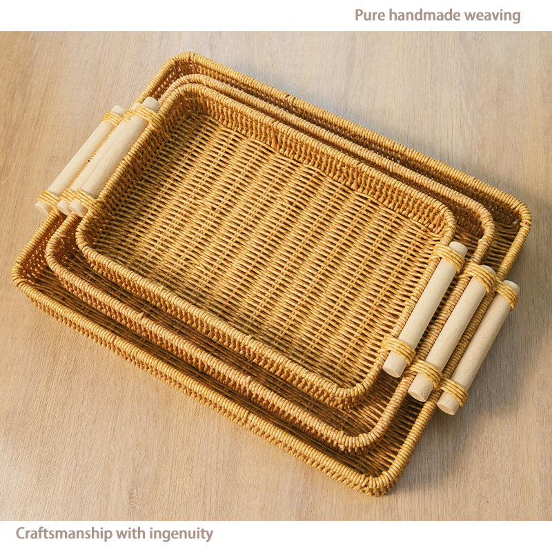Ladies Rattan Serving Tray Bowlift