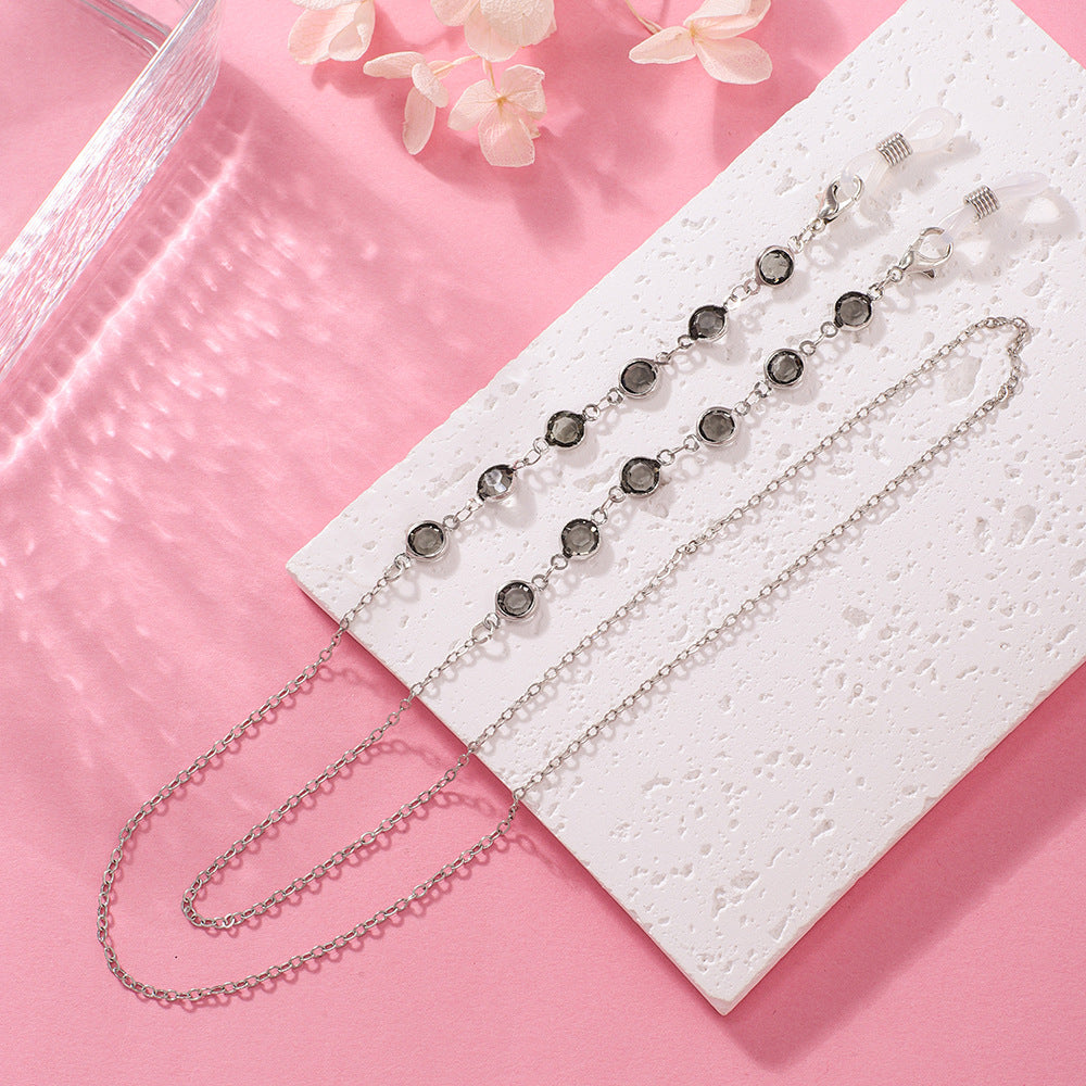 Stylish Crystal Chain Eyewear Holder Bowlift