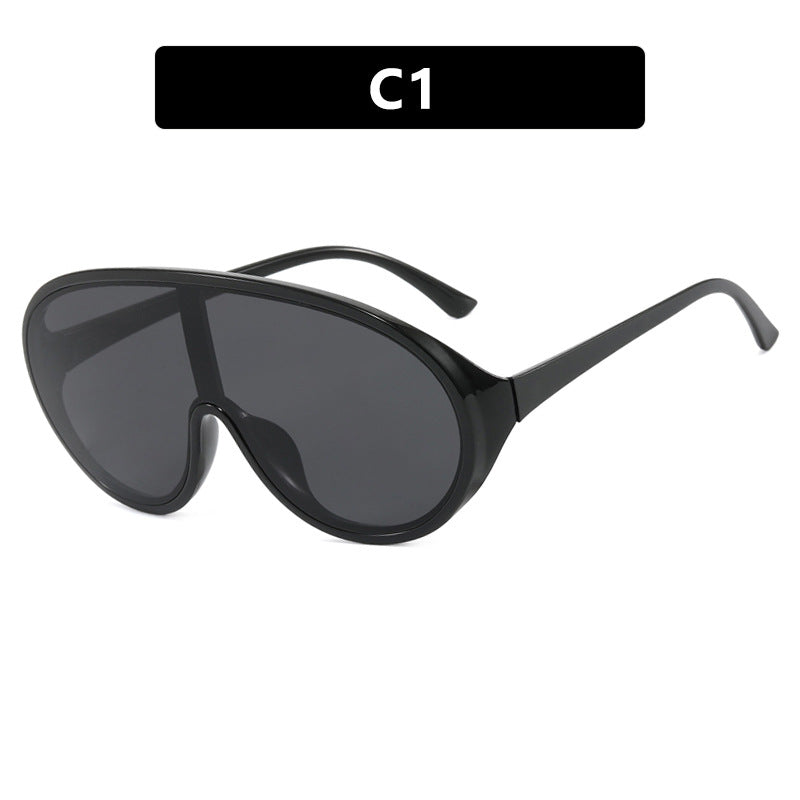 Women's futuristic sunglasses with large lenses and ergonomic frame Bowlift