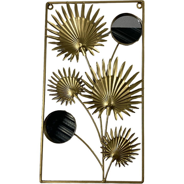 Decorative Metal Wall Art with Leaf Design Bowlift