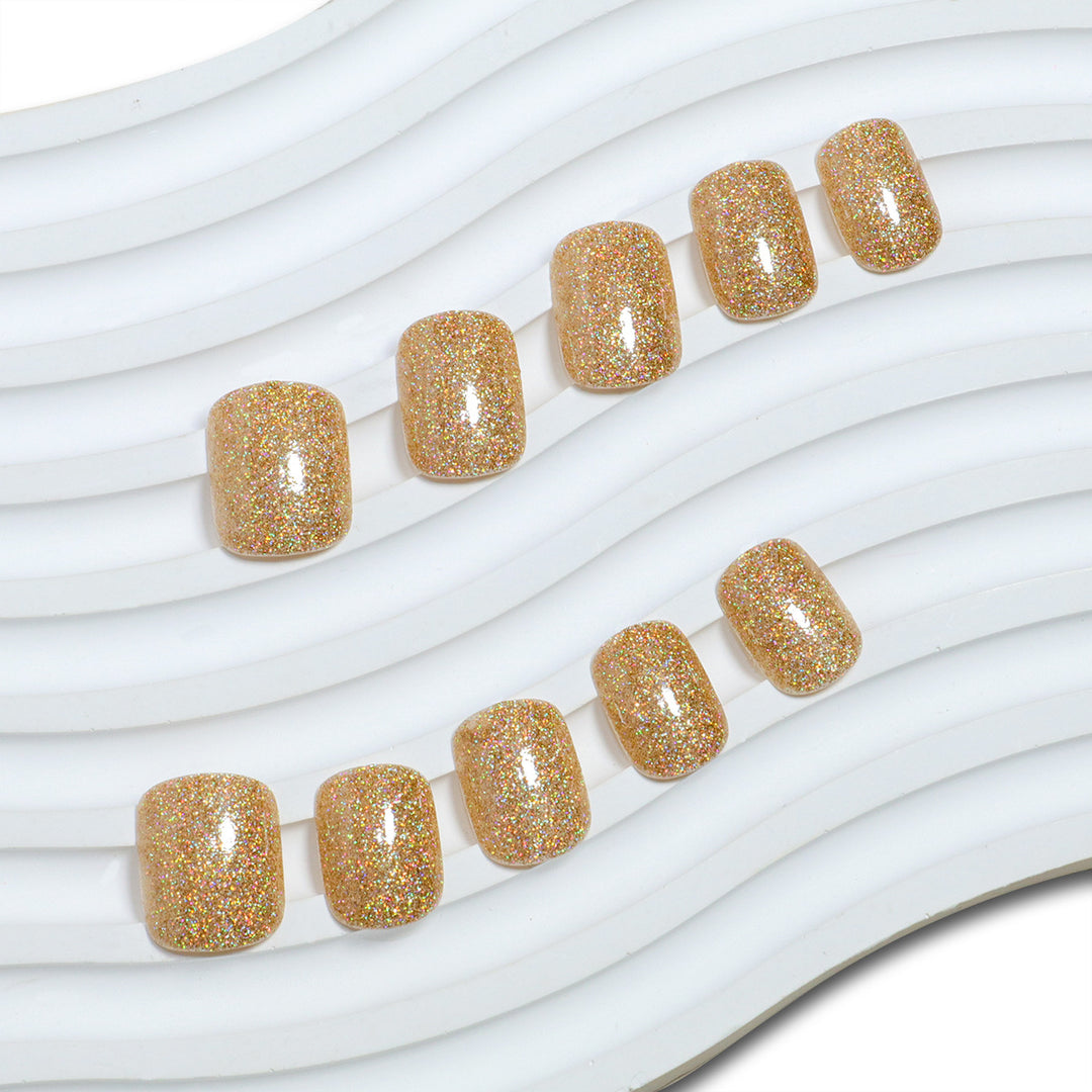 Glittery Press-On Nail Set Bowlift