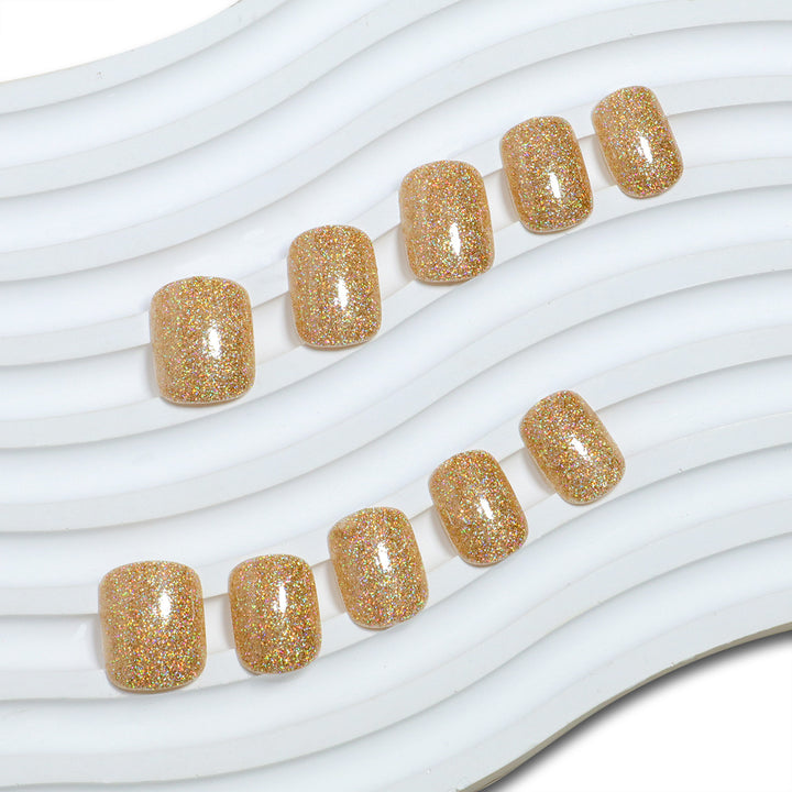Glittery Press-On Nail Set Bowlift